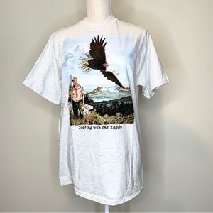 Vintage 90’s American Eagle Hiking Nature Tee Hanes Beefy-T